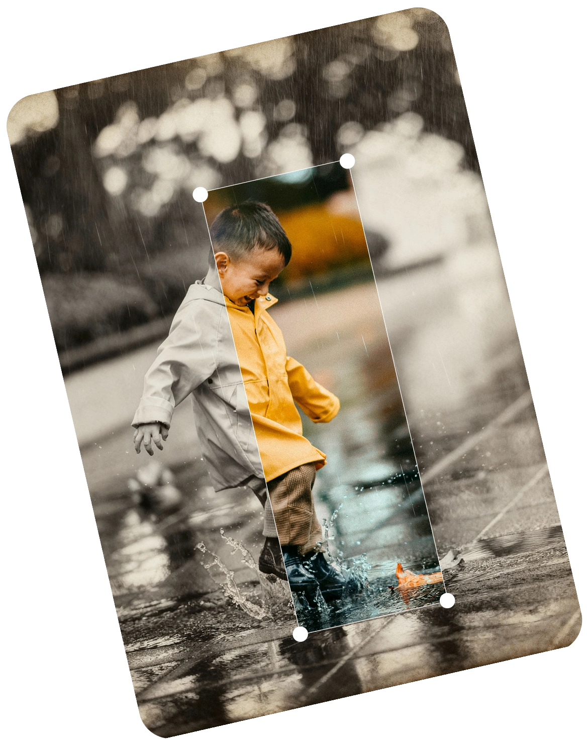 Creative photo template example with stunning visual effects